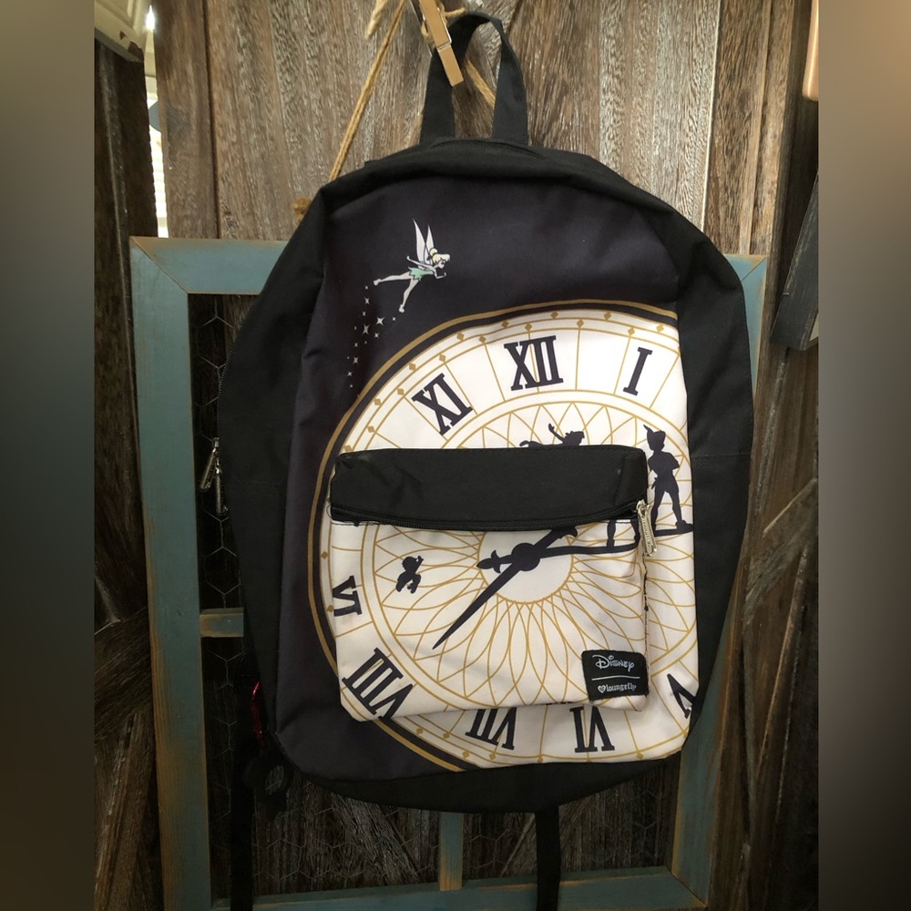 Disney Peter Pan Loungefly Backpack Clock Print featuring Tinkerbell - Nylon